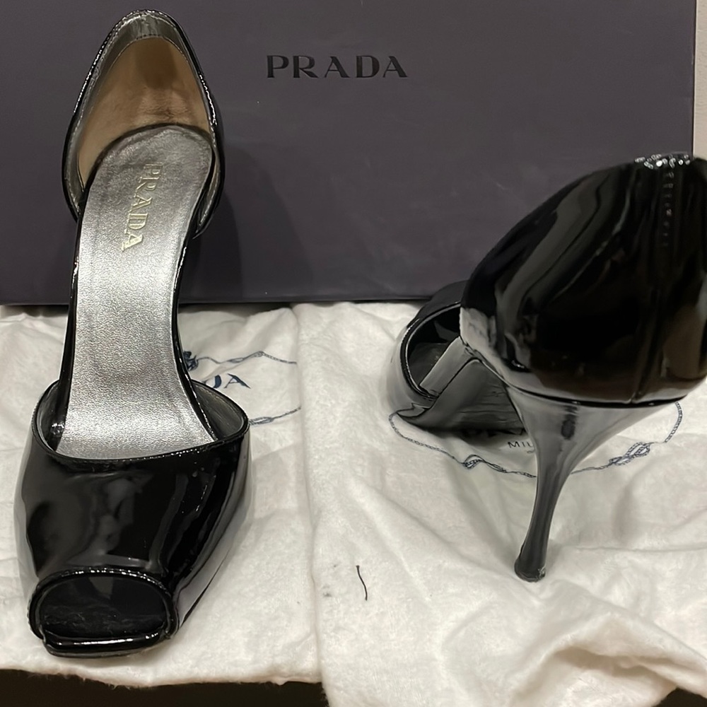 Prada heels size 36 1/2 black